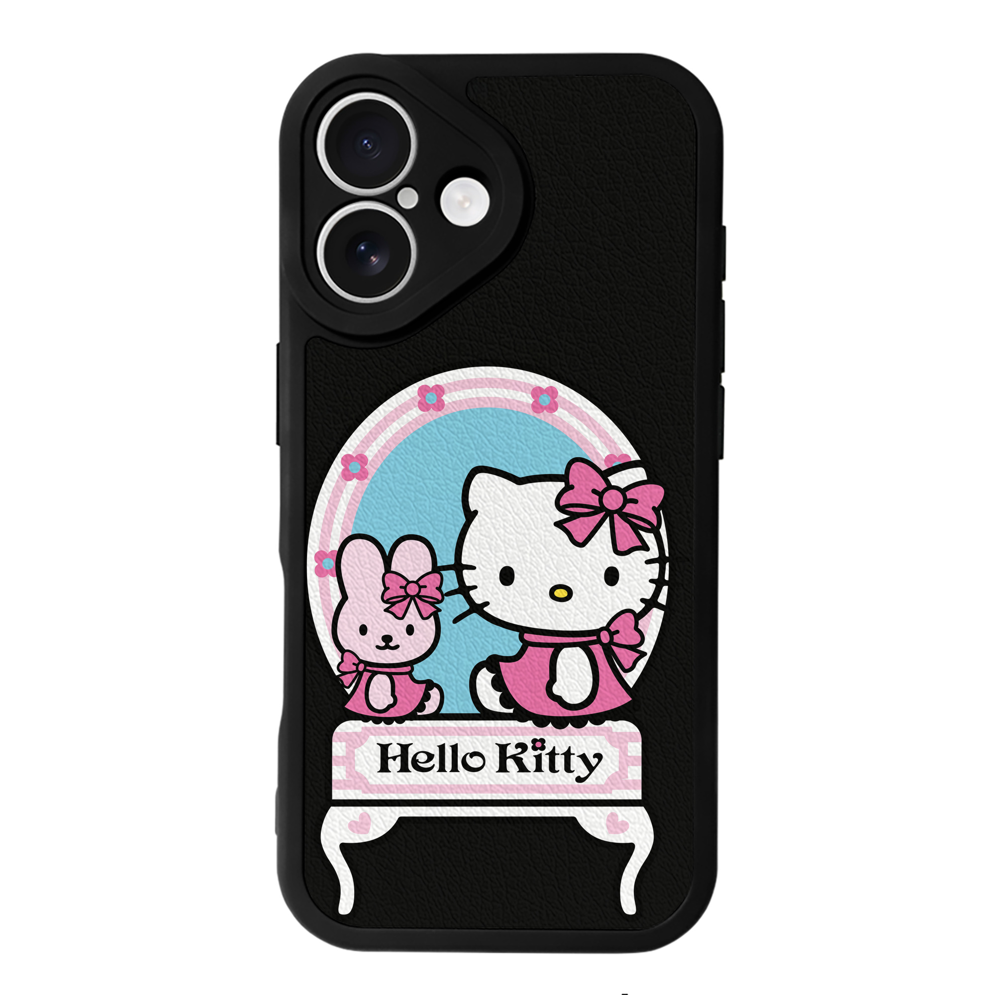 （画像用） Hello Kitty ハローキティ 【iPhone 16シリーズ対応】シリコンスマホケース（レザー調） 材質：シリコン